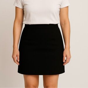 BCBGMaxAzria Black Polyester Spandex Knit Mini Skirt